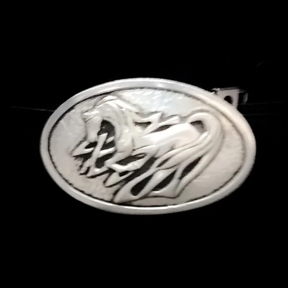 Rare Vintage St. Justin Celtic Silver Horse Buckle
